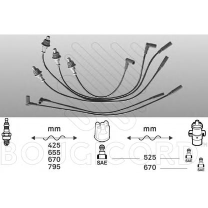 Photo Kit de câbles d'allumage BOUGICORD 4310