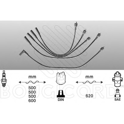 Photo Kit de câbles d'allumage BOUGICORD 4313