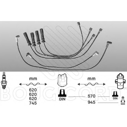 Photo Kit de câbles d'allumage BOUGICORD 6435