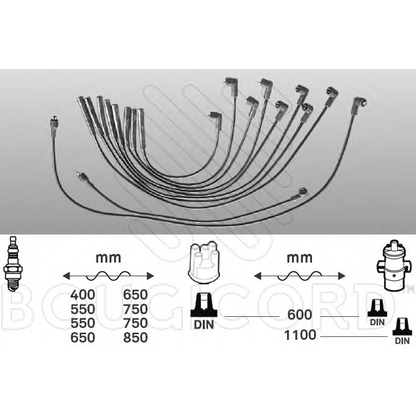 Photo Kit de câbles d'allumage BOUGICORD 7102