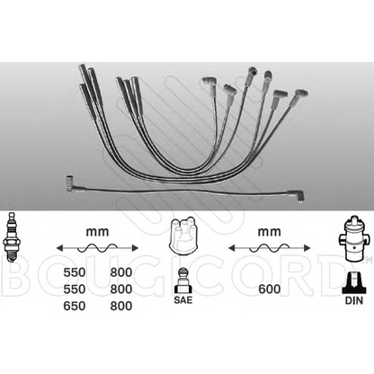 Photo Kit de câbles d'allumage BOUGICORD 7126