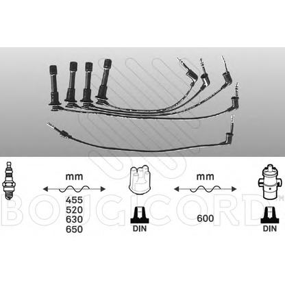 Photo Kit de câbles d'allumage BOUGICORD 7145