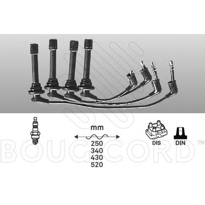 Фото Комплект проводов зажигания BOUGICORD 7149