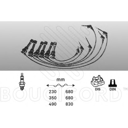 Photo Kit de câbles d'allumage BOUGICORD 7170