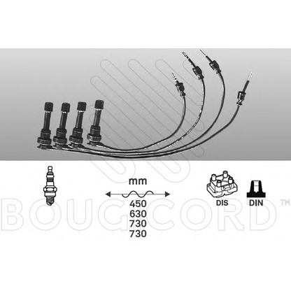 Photo Kit de câbles d'allumage BOUGICORD 7172