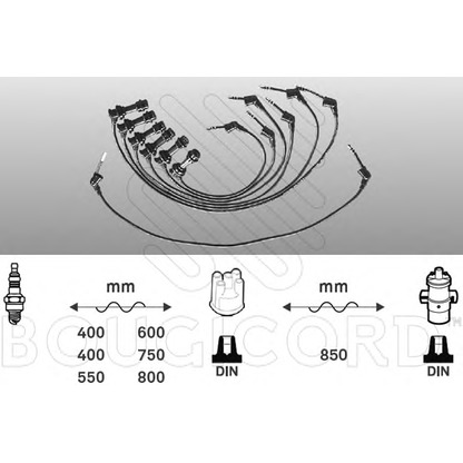 Photo Kit de câbles d'allumage BOUGICORD 7181