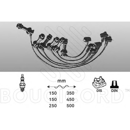 Фото Комплект проводов зажигания BOUGICORD 7187