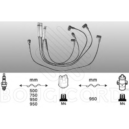 Photo Kit de câbles d'allumage BOUGICORD 7231