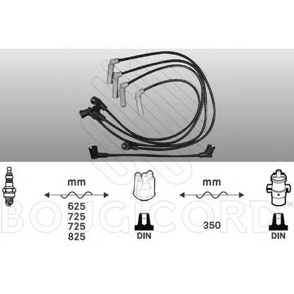 Photo Kit de câbles d'allumage BOUGICORD 7234