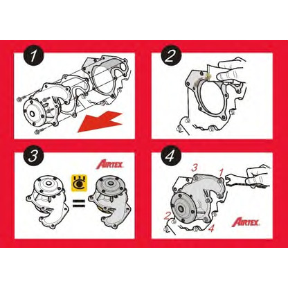 Photo Water Pump & Timing Belt Kit AIRTEX WPK116701