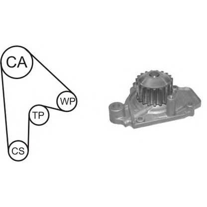 Foto Wasserpumpe + Zahnriemensatz AIRTEX WPK136802