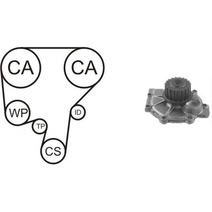 Photo Water Pump & Timing Belt Kit AIRTEX WPK146501