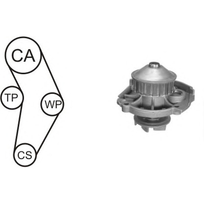 Foto Pompa acqua + Kit cinghie dentate AIRTEX WPK152301