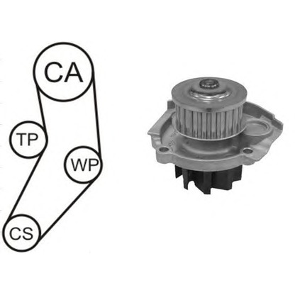 Photo Water Pump & Timing Belt Kit AIRTEX WPK185201