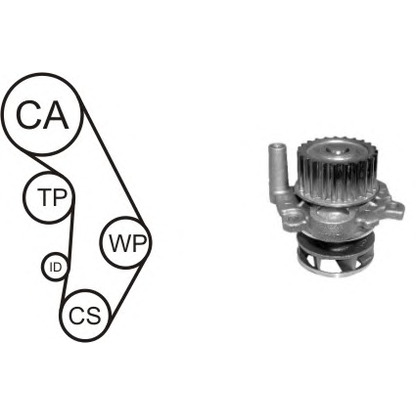 Photo Water Pump & Timing Belt Kit AIRTEX WPK937704