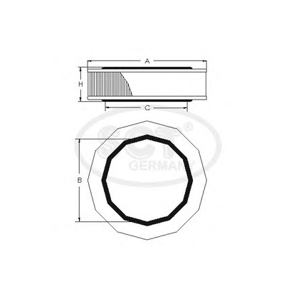 Photo Air Filter SCT Germany SB088