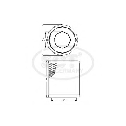 Photo Air Filter SCT Germany SB247