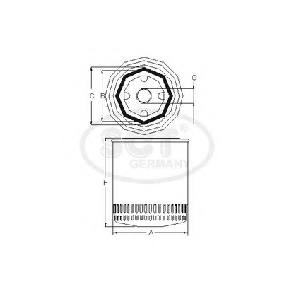 Foto Ölfilter; Filter, Arbeitshydraulik SCT Germany SM102