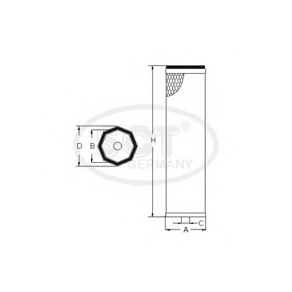 Foto Filtro de aire complementario SCT Germany SW3855