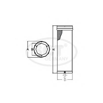 Foto Filtro de aire complementario SCT Germany SW3876