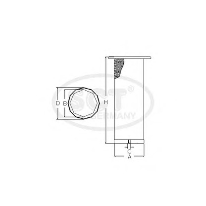 Foto Filtro de aire complementario SCT Germany SW3891