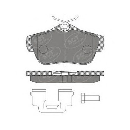 Фото Комплект тормозных колодок, дисковый тормоз SCT Germany SP460PR
