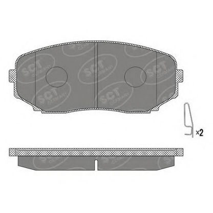 Photo Brake Pad Set, disc brake SCT Germany SP641PR