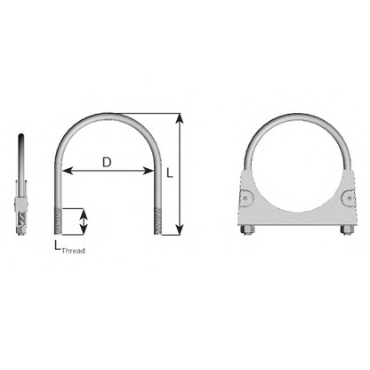 Photo Pipe Connector, exhaust system DINEX 90060