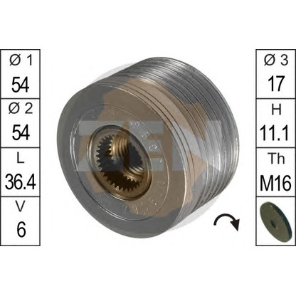 Photo Alternator Freewheel Clutch ERA 219026