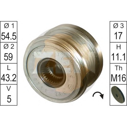 Photo Alternator Freewheel Clutch ERA 219100