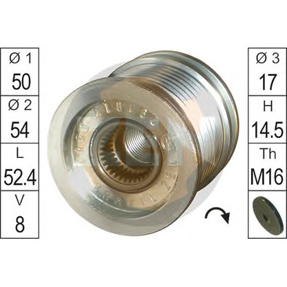 Zdjęcie Alternator - sprzęgło jednokierunkowe ERA 219114