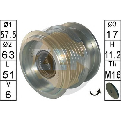 Zdjęcie Alternator - sprzęgło jednokierunkowe ERA 219148