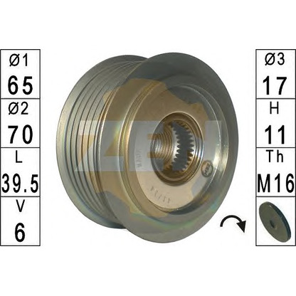 Photo Alternator Freewheel Clutch ERA 219204