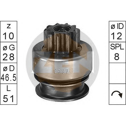 Photo Freewheel Gear, starter ERA 225242