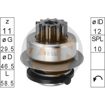 Photo Pinion, starter ERA 225351