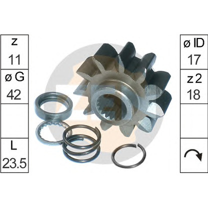 Фото Ведущая шестерня, стартер ERA 225588