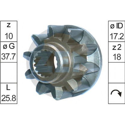 Photo Pinion, starter ERA 225770