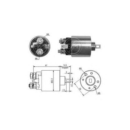 Photo Solenoid Switch, starter ERA 227104