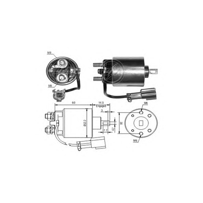 Photo Solenoid Switch, starter ERA 227106