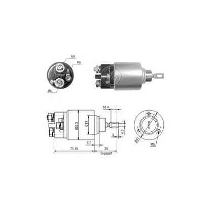 Photo Solenoid Switch, starter ERA 227148