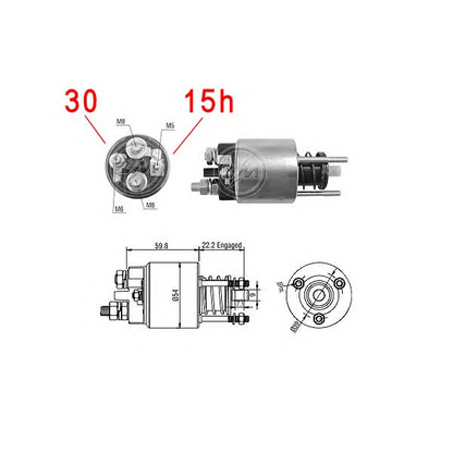 Photo Solenoid Switch, starter ERA 227220