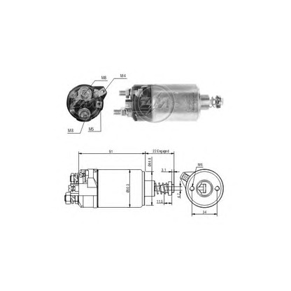 Photo Solenoid Switch, starter ERA 227351