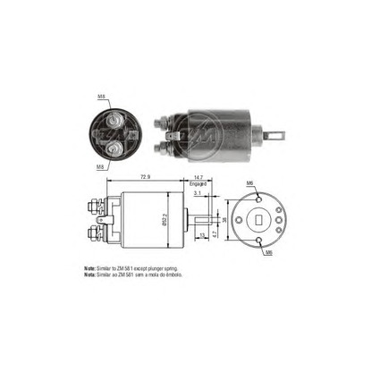 Photo Solenoid Switch, starter ERA 227642