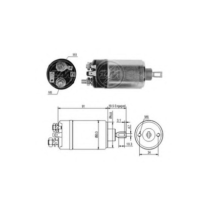 Photo Solenoid Switch, starter ERA 227699