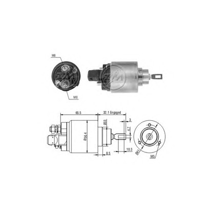 Zdjęcie Włącznik elektromagnetyczny, rozrusznik ERA 227869