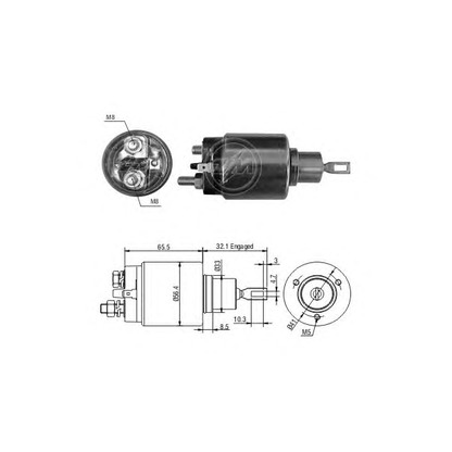 Zdjęcie Włącznik elektromagnetyczny, rozrusznik ERA 227875