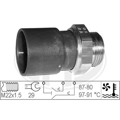 Zdjęcie Przełącznik termiczny, wentylator chłodnicy ERA 330477