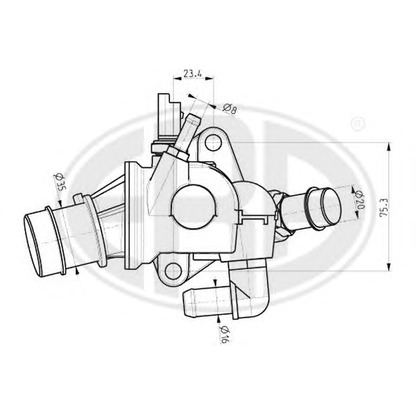 Zdjęcie Termostat, żrodek chłodzący ERA 350067