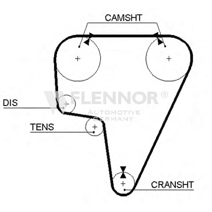 Foto Correa dentada FLENNOR 4014