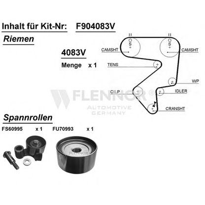 Photo Timing Belt Kit FLENNOR F904083V
